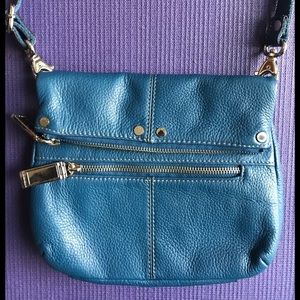 **LAST CALL** Tignanello Crossbody Purse Teal with Silver